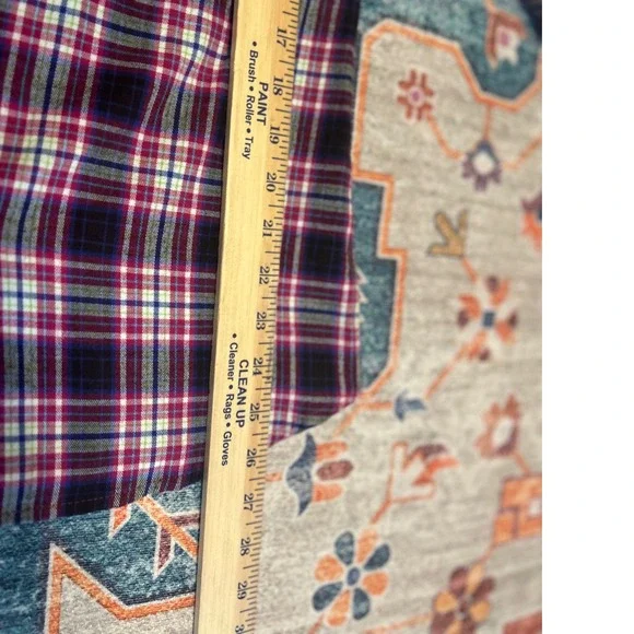 Eddie Bauer Medium Women's flannel‎ Plaid Shirt Button Down Long rodeo pink - Picture 5 of 8